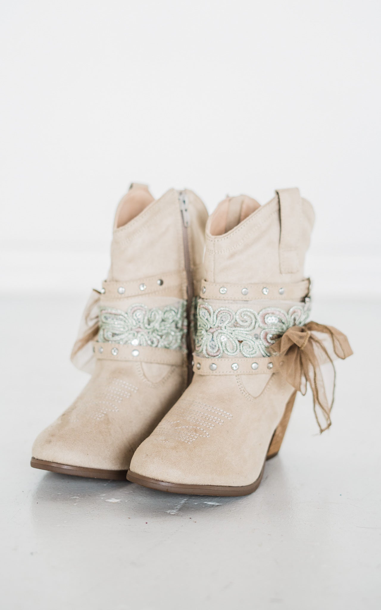 The Polly Bootie in Cream