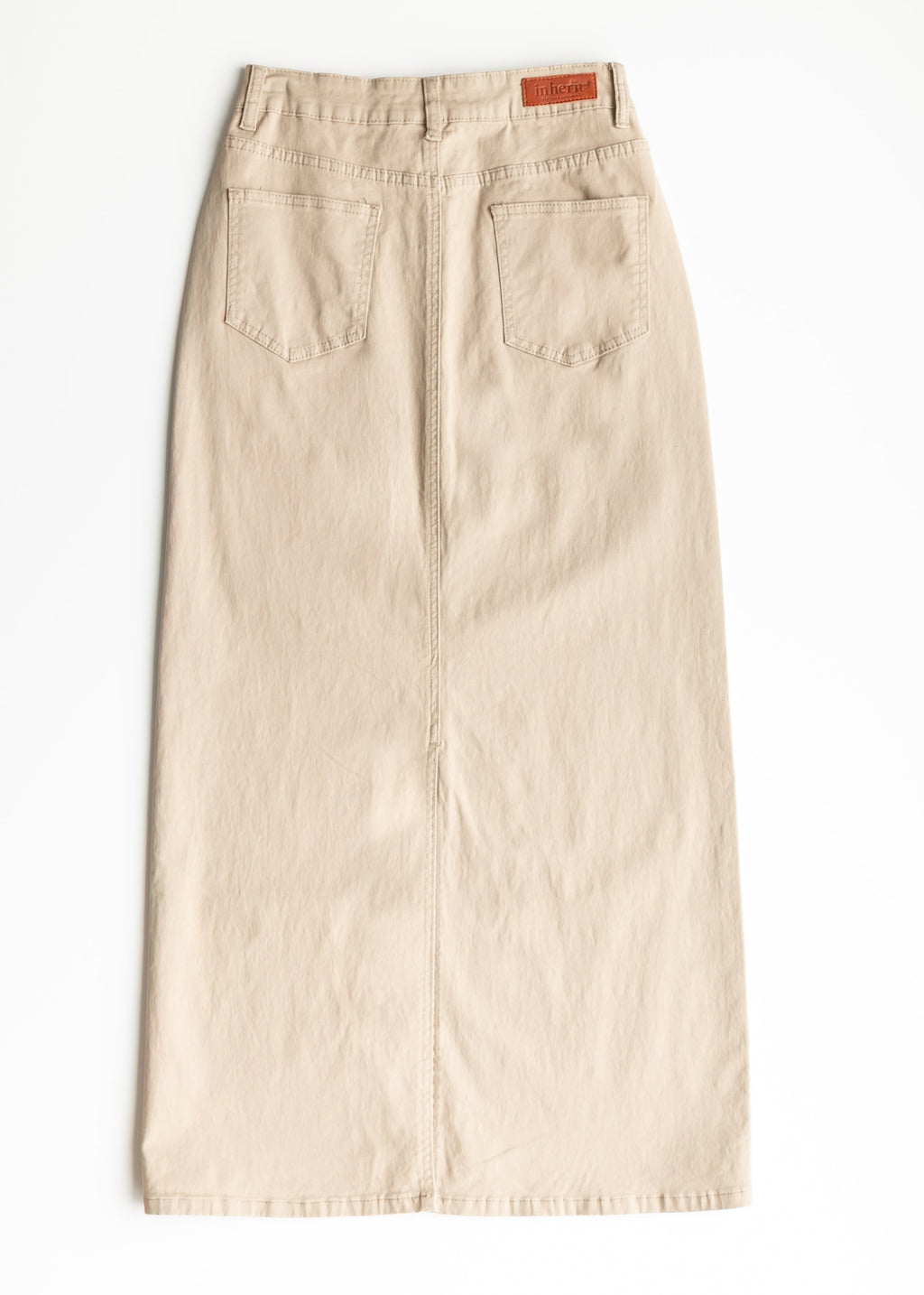 The Stella Simply Beige Denim Maxi Skirt