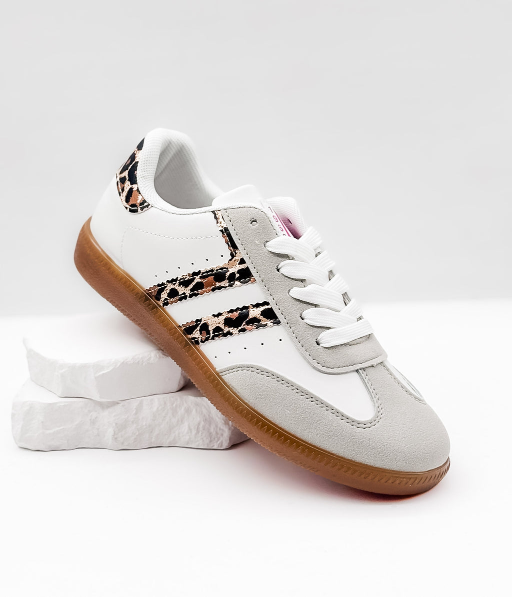 The Stockholm Sneaker in White/Leopard