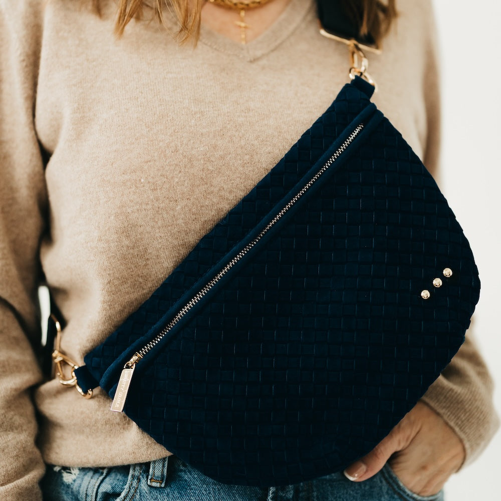 The Suede Westlyn Woven Bum Bag