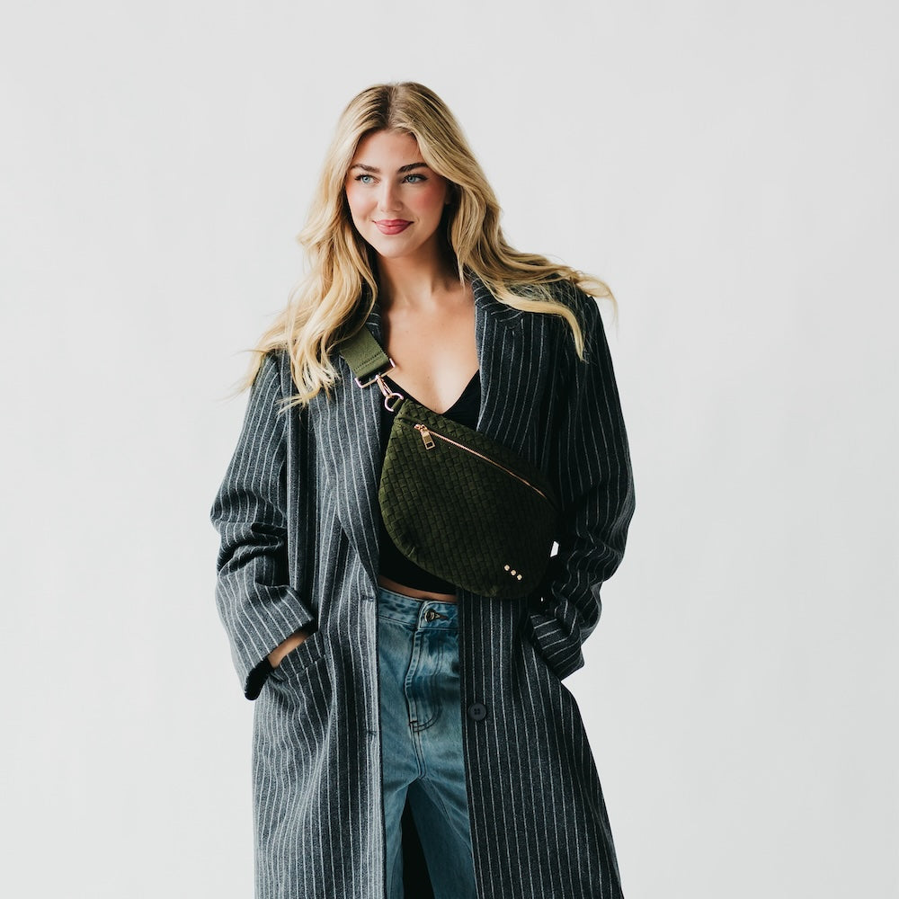 The Suede Westlyn Woven Bum Bag