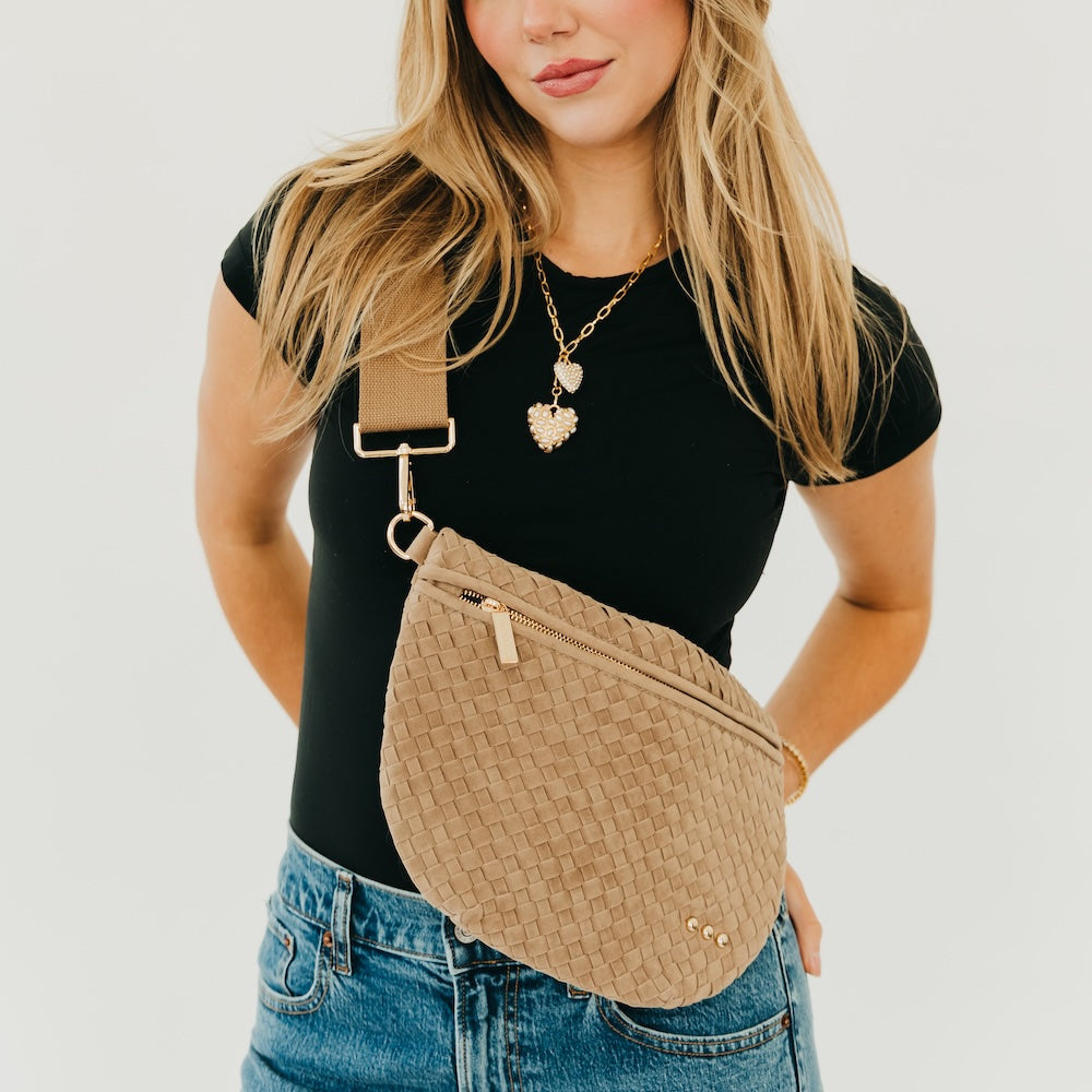 The Suede Westlyn Woven Bum Bag