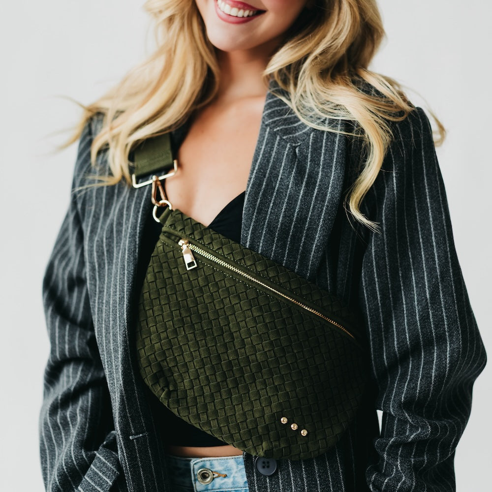 The Suede Westlyn Woven Bum Bag