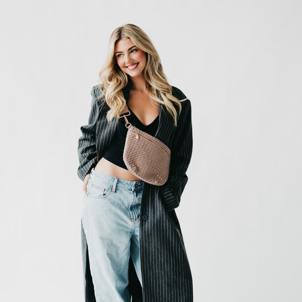The Suede Westlyn Woven Bum Bag