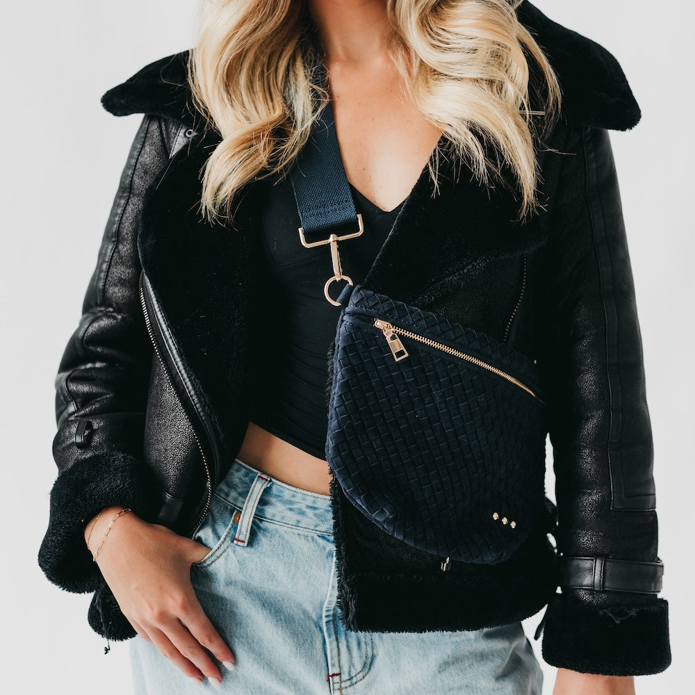 The Suede Westlyn Woven Bum Bag