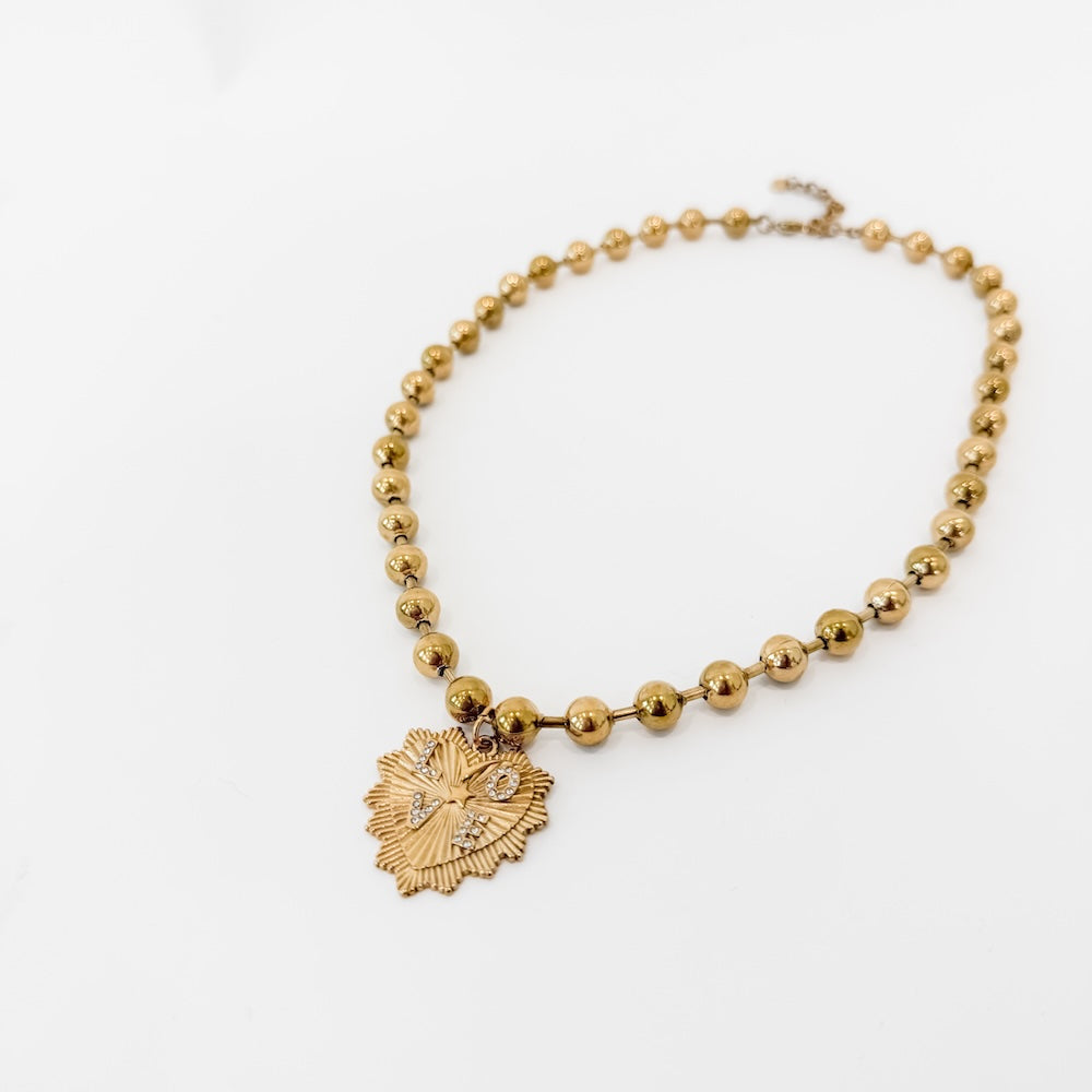 The Sunburst Heart Love Pendant Necklace - WATERPROOF