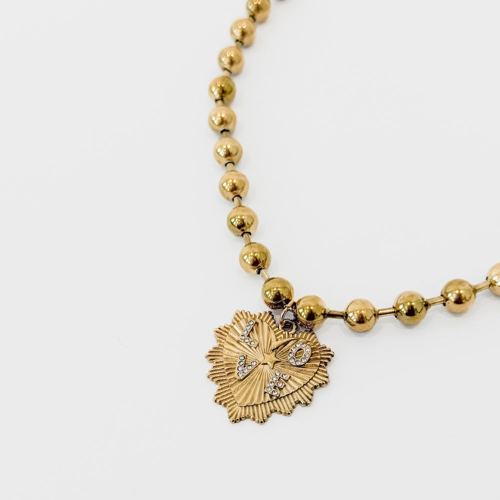 The Sunburst Heart Love Pendant Necklace - WATERPROOF