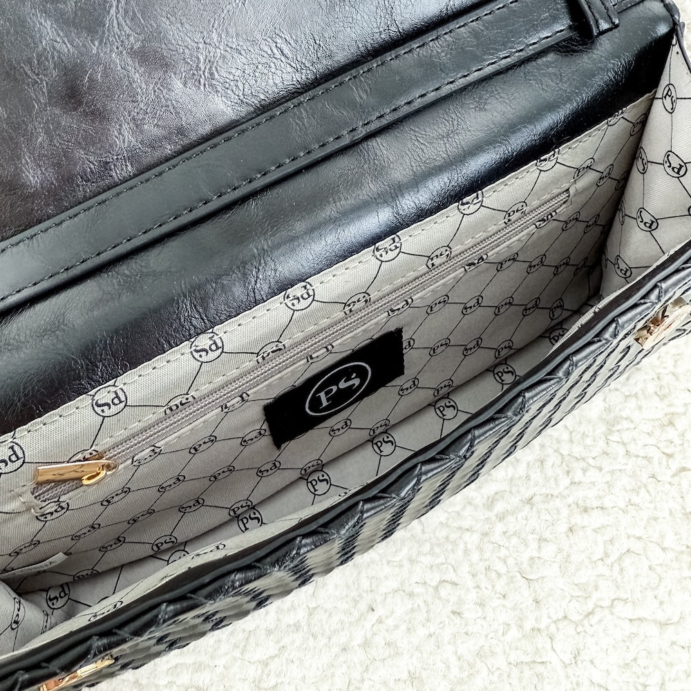 The Urban Foldover Woven Clutch Crossbody