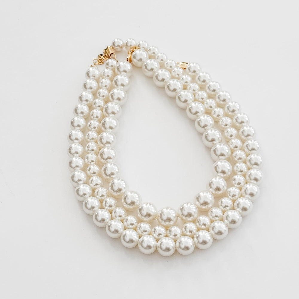 The Chunky Three Piece Pearl Necklace