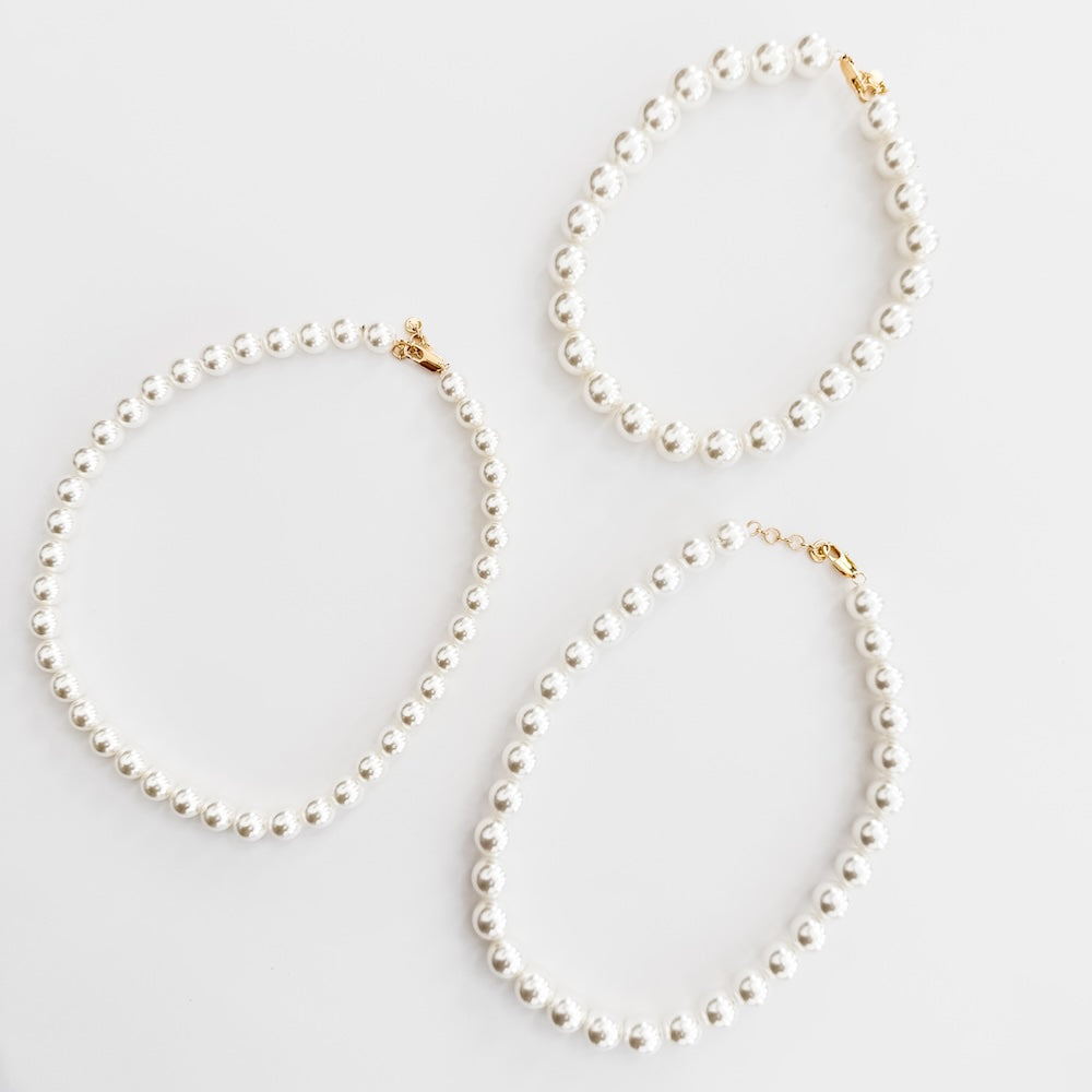The Chunky Three Piece Pearl Necklace