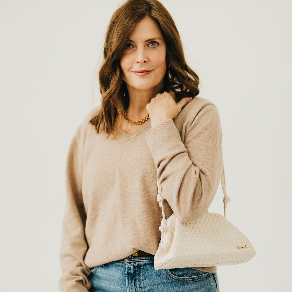 The Madelyn Woven Frame Crossbody Bag