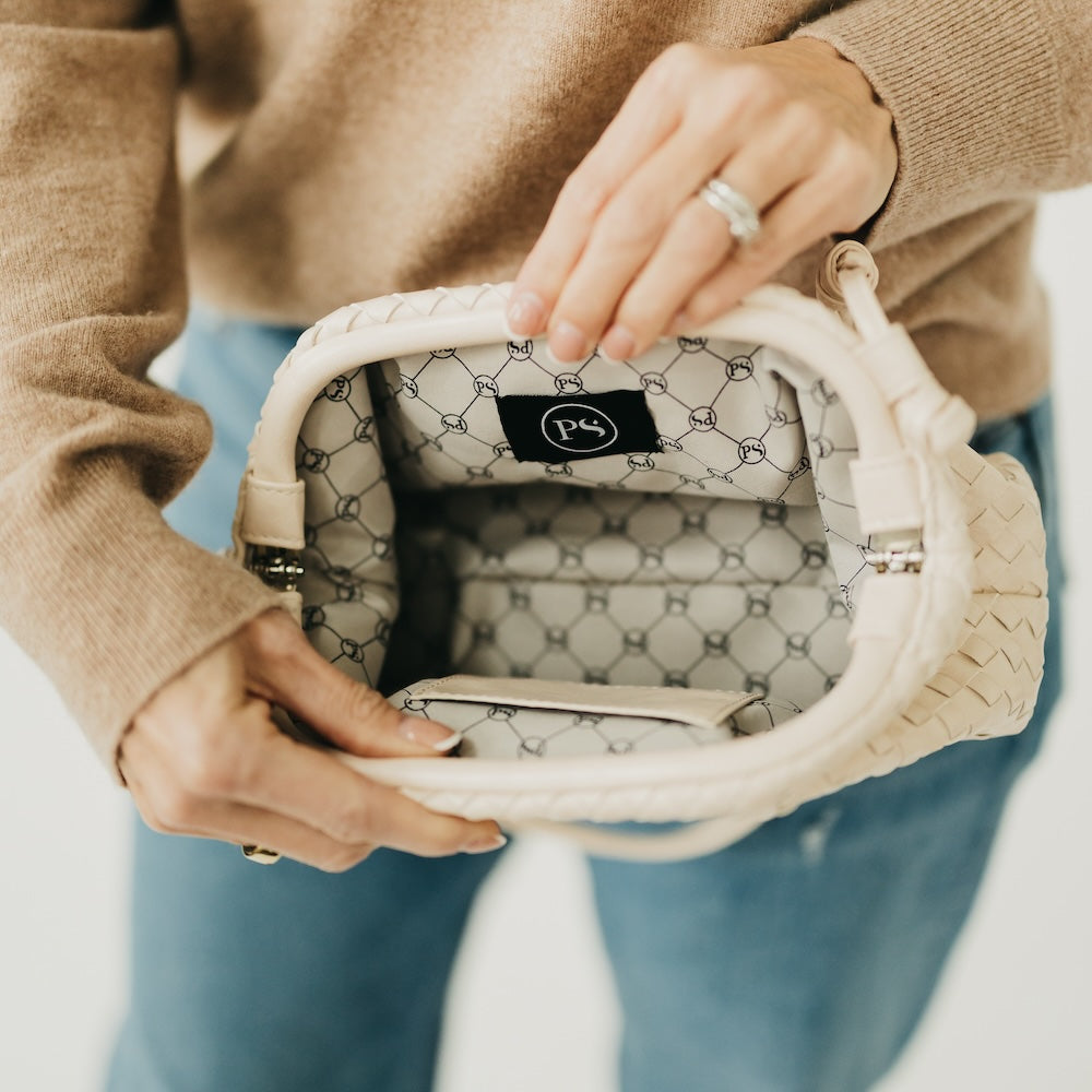 The Madelyn Woven Frame Crossbody Bag