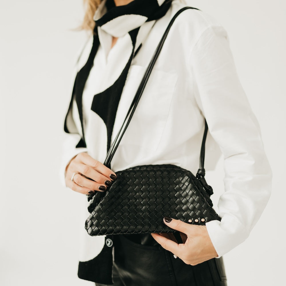 The Madelyn Woven Frame Crossbody Bag