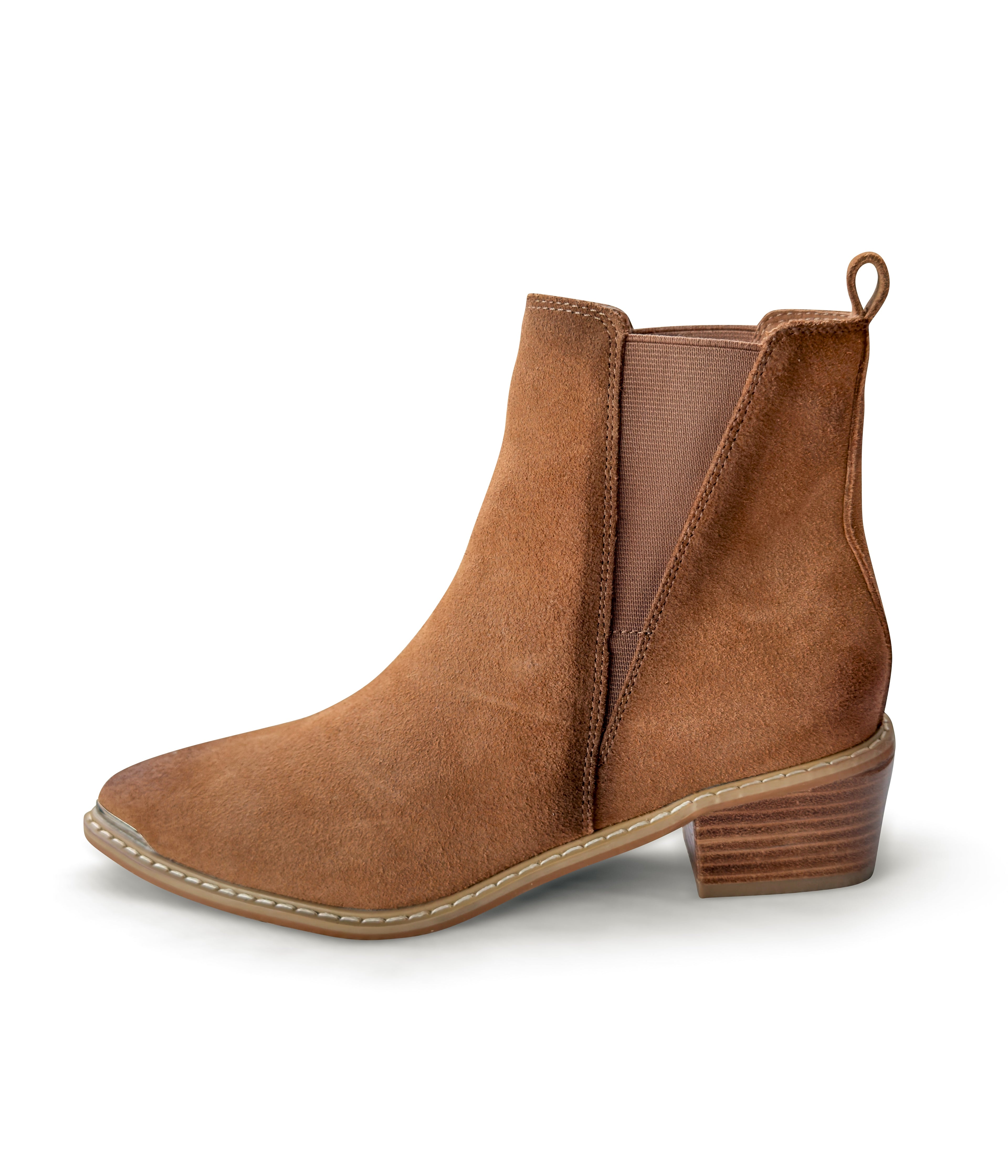 The Willow Suede Boot In Tan